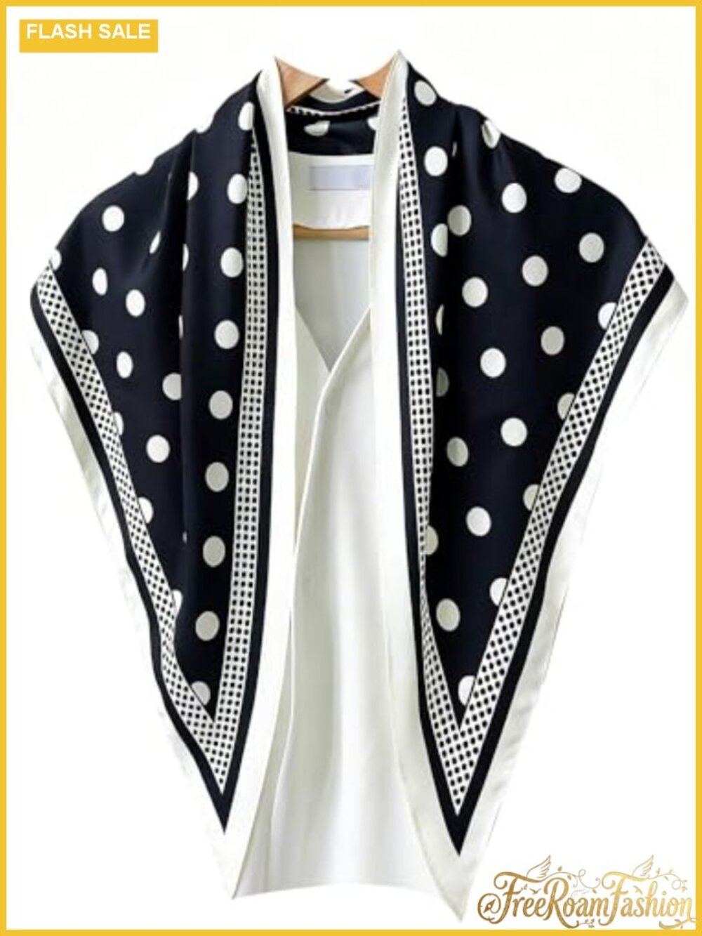 Triangle Shawl Scarf Silk Feeling Lightweight Women Fashion Wrap